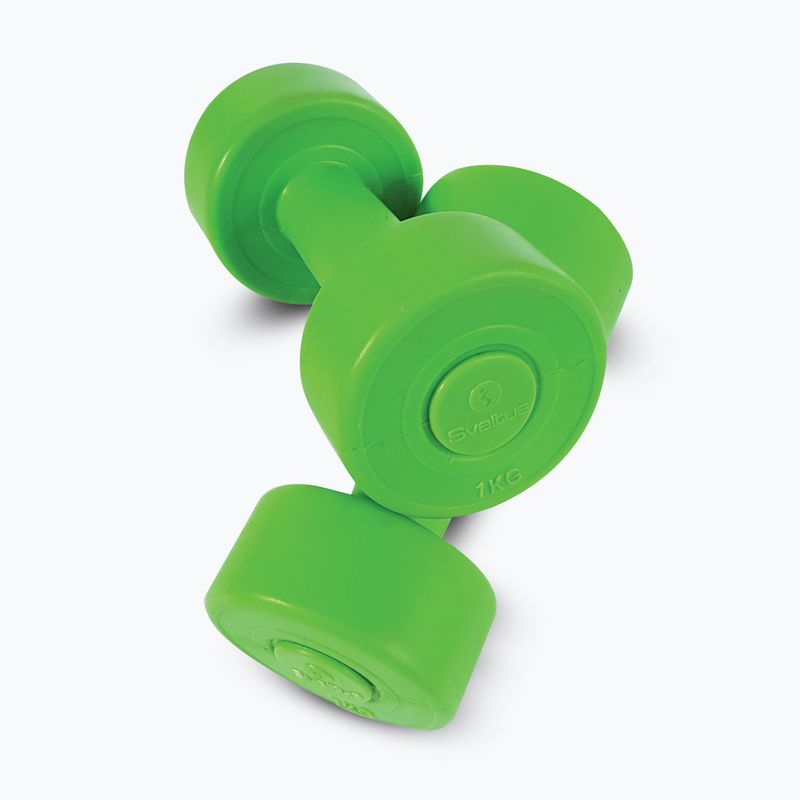 Súprava činiek 1 kg Sveltus Cement Dumbbell 2 pcs green