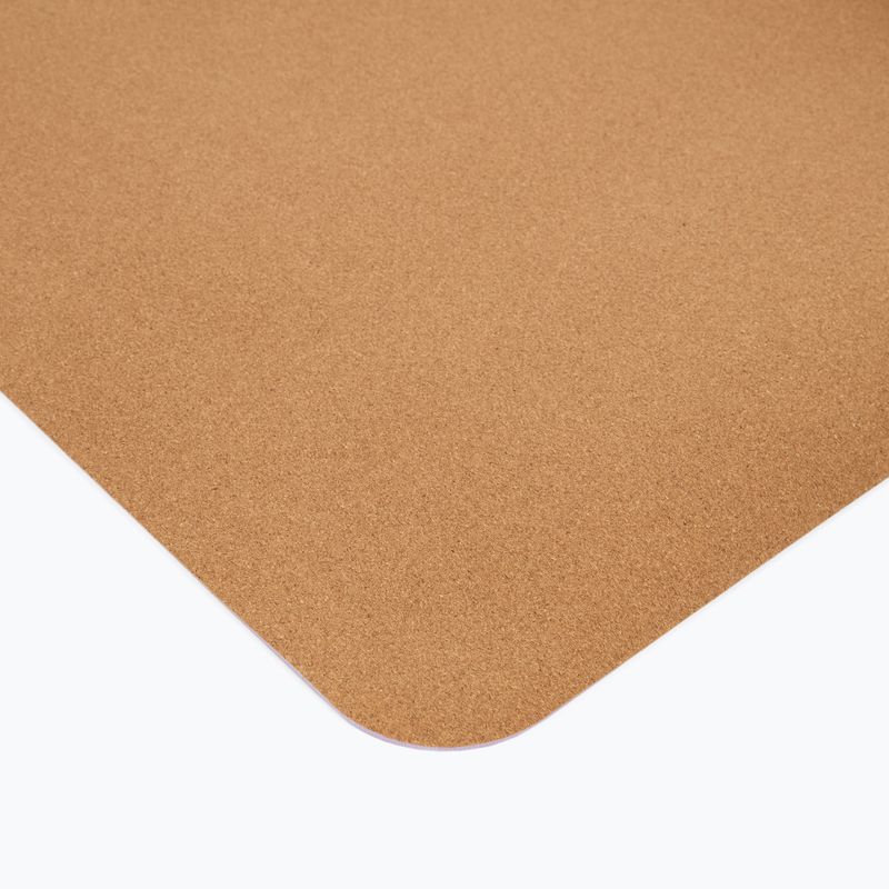 Podložka na cvičenie Sveltus Cork Yoga natural / lila 4