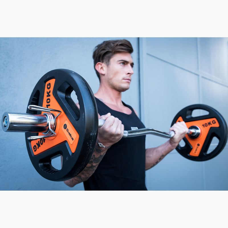 Os na závažie Sveltus Ez Curl Bar + 2 Spring Collars chrome 4