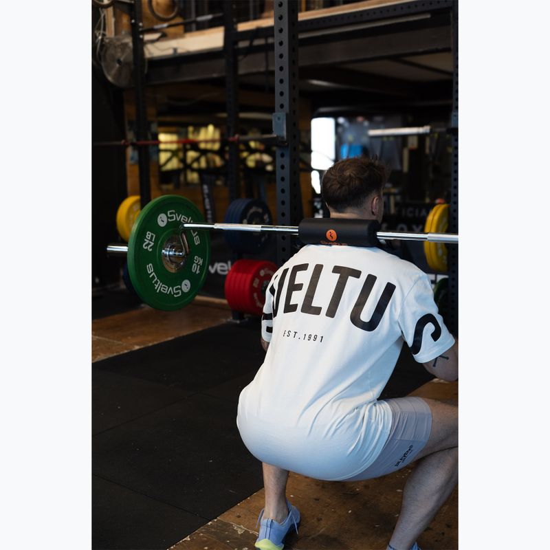 Olympijská osa na drepy + 2 svorky Sveltus Safety Squat Bar chrome/black 3