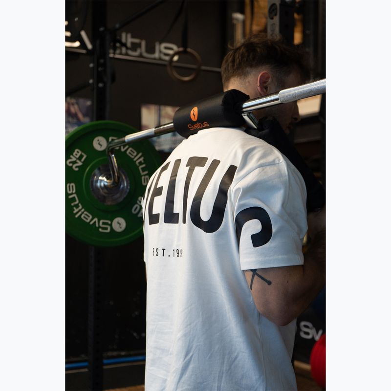 Olympijská osa na drepy + 2 svorky Sveltus Safety Squat Bar chrome/black 4