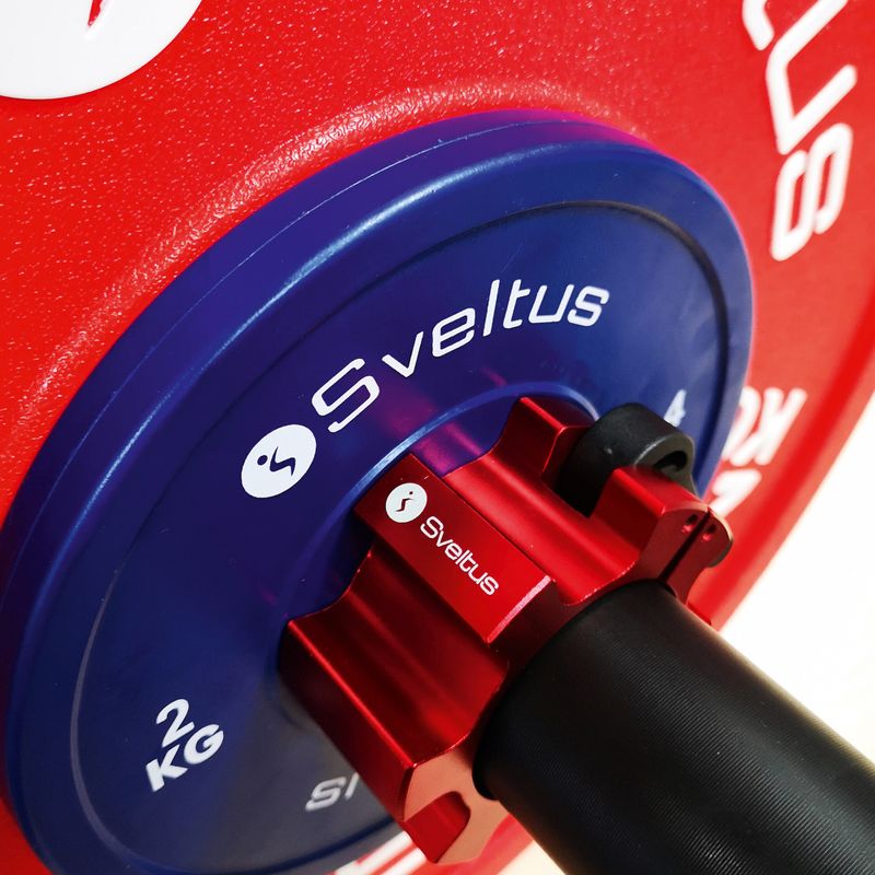 Svorky na činku Sveltus Aluminium Stop Disc 2 ks red 3