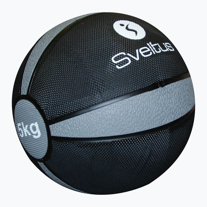 Medicínska lopta Sveltus 5 kg čierna/sivá