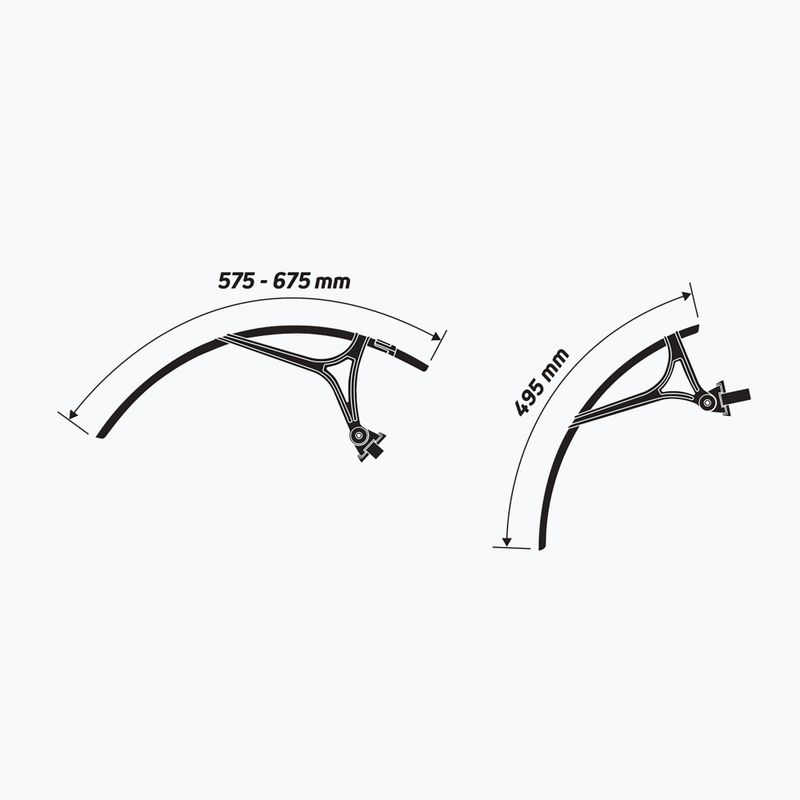 Súprava blatníkov na bicykel Zefal Shield G50 black 9