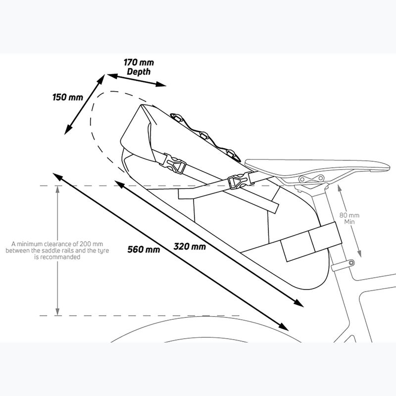 Zefal Bikepacking podsedlová taška na bicykel s Adventure R11 čierna ZF-7001 8