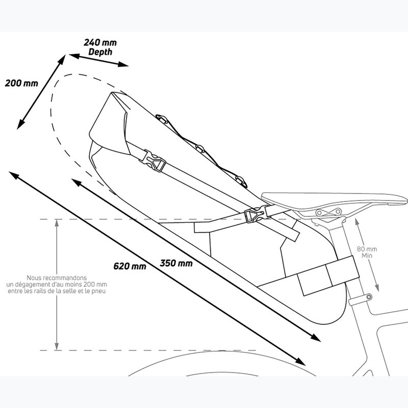 Zefal Bikepacking podsedlová taška na bicykel s Adventure R17 ZF-7002 13