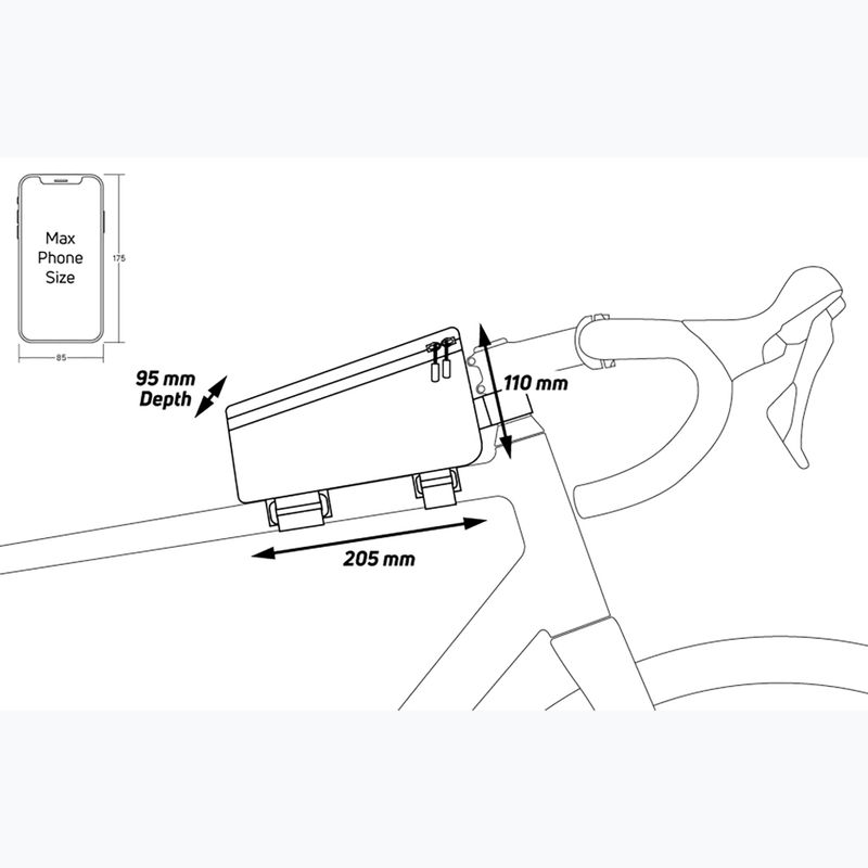 Zefal Console Pack T2 brašňa na bicykel s rámom čierna ZF-7011 6