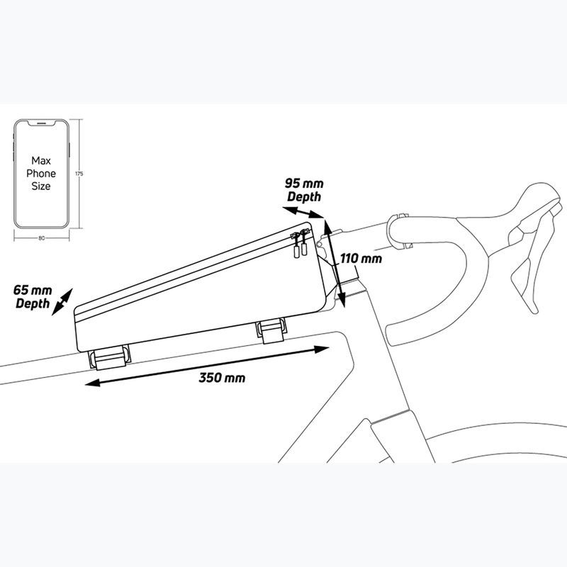 Zefal Console Pack T3 brašňa na bicykel s rámom čierna ZF-7012 2