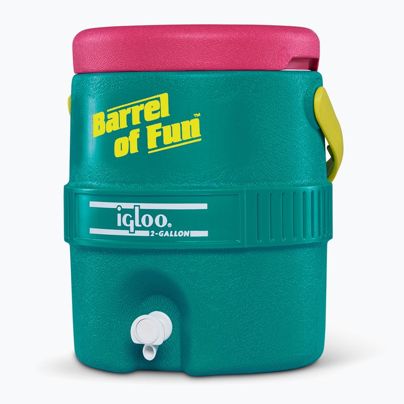 Nádrž na vodu  Igloo Retro Barrel Of Fun 2 Gallon 7,6 l dark jade/bold magenta/livewire yellow 3