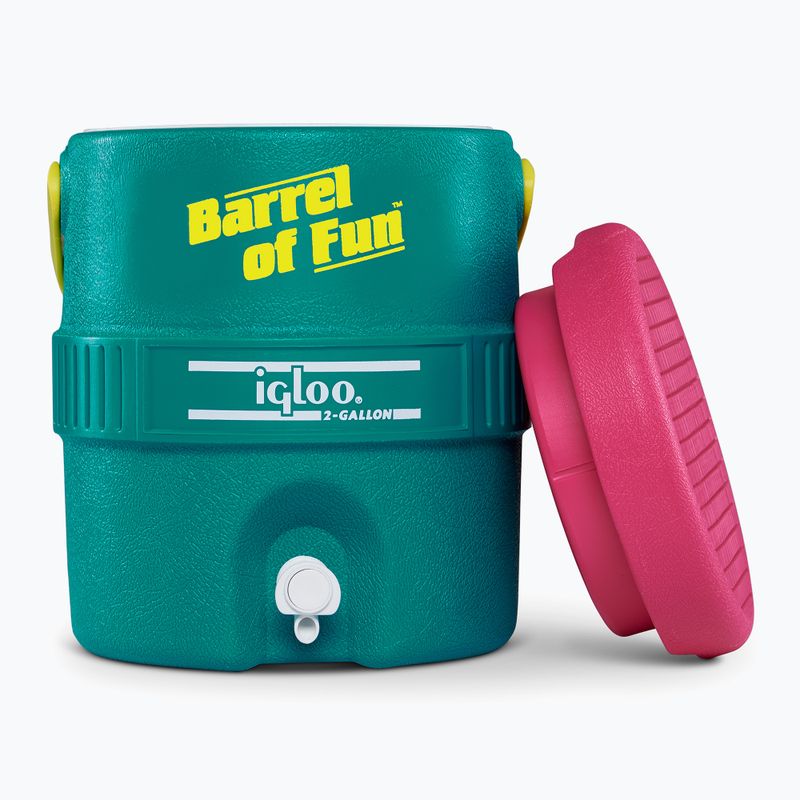 Nádrž na vodu  Igloo Retro Barrel Of Fun 2 Gallon 7,6 l dark jade/bold magenta/livewire yellow 6