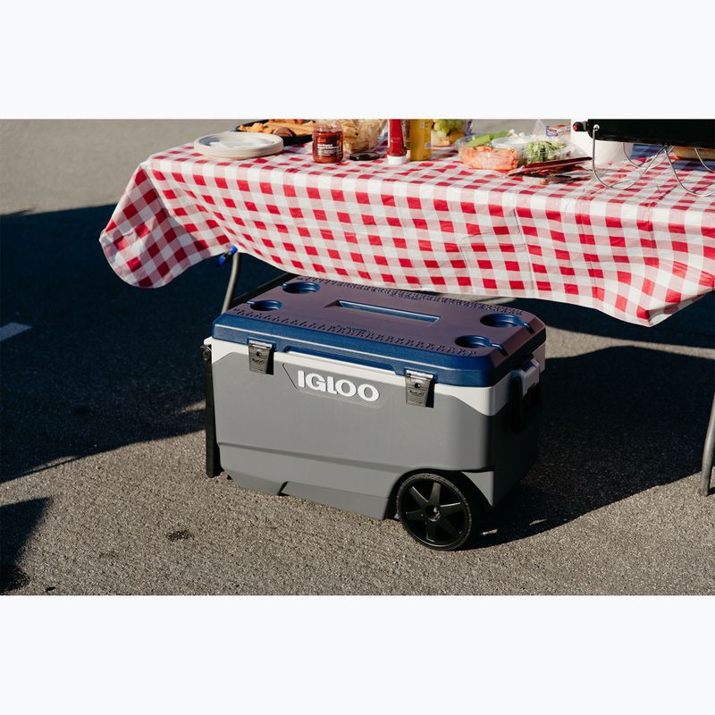 Cestovná chladnička Igloo Maxcold Latitude 90 Qt Roller 85 l carbonite/aegean sea 10