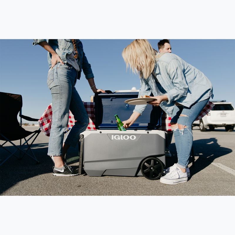 Cestovná chladnička Igloo Maxcold Latitude 90 Qt Roller 85 l carbonite/aegean sea 12