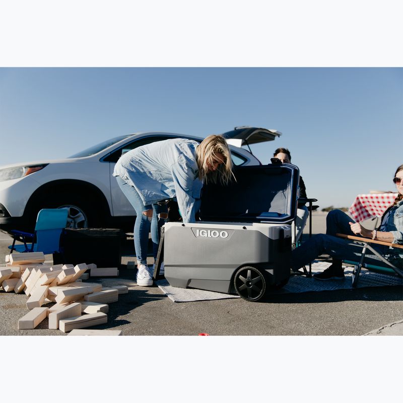 Cestovná chladnička Igloo Maxcold Latitude 90 Qt Roller 85 l carbonite/aegean sea 13