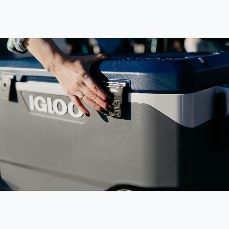 Cestovná chladnička Igloo Maxcold Latitude 90 Qt Roller 85 l carbonite/aegean sea 14