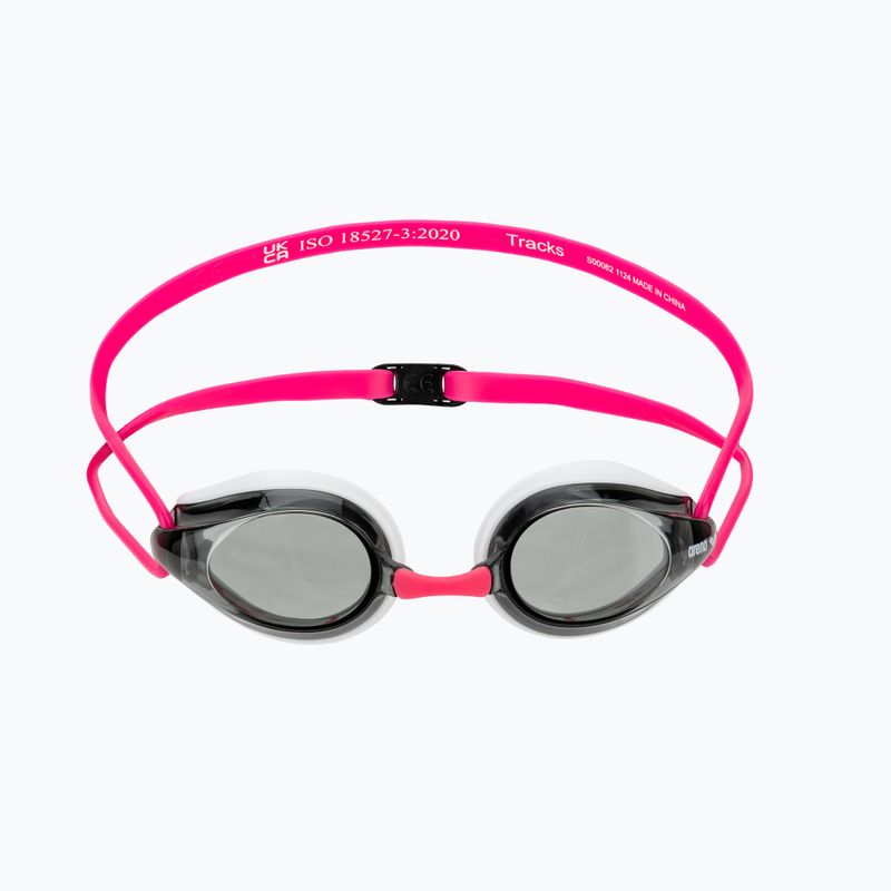 Plavecké okuliare arena Tracks white/smoke/fuchsia 2