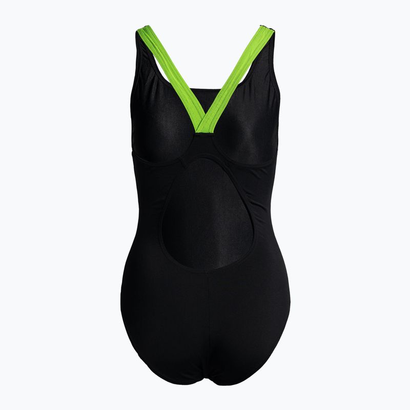 Dámske jednodielne plavky arena Shadow One Piece black/green 88/56 2