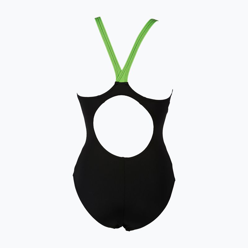 Dámske jednodielne plavky arena Shadow One Piece black/green 88/56 5