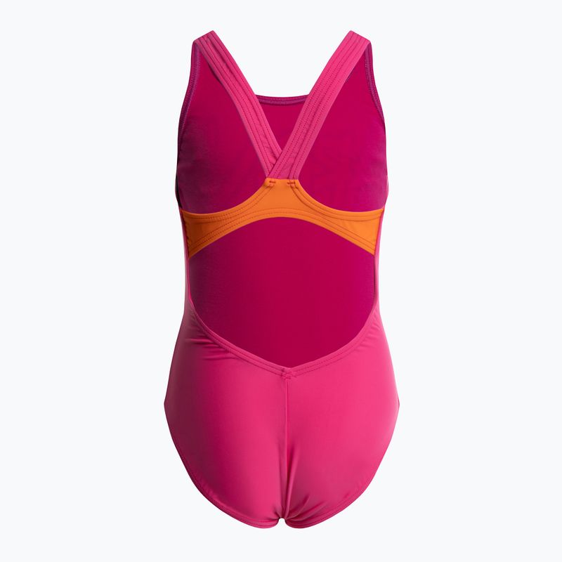 Arena Sparkle Jednodielne detské plavky L fresia rose/mango 2