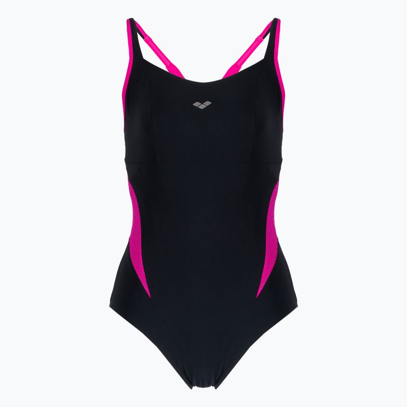 Dámske jednodielne plavky arena Agate Strap Back black 001261/509