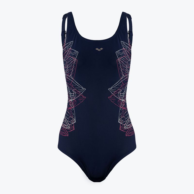 Dámske jednodielne plavky arena Amber Wing Back One Piece navy blue 126