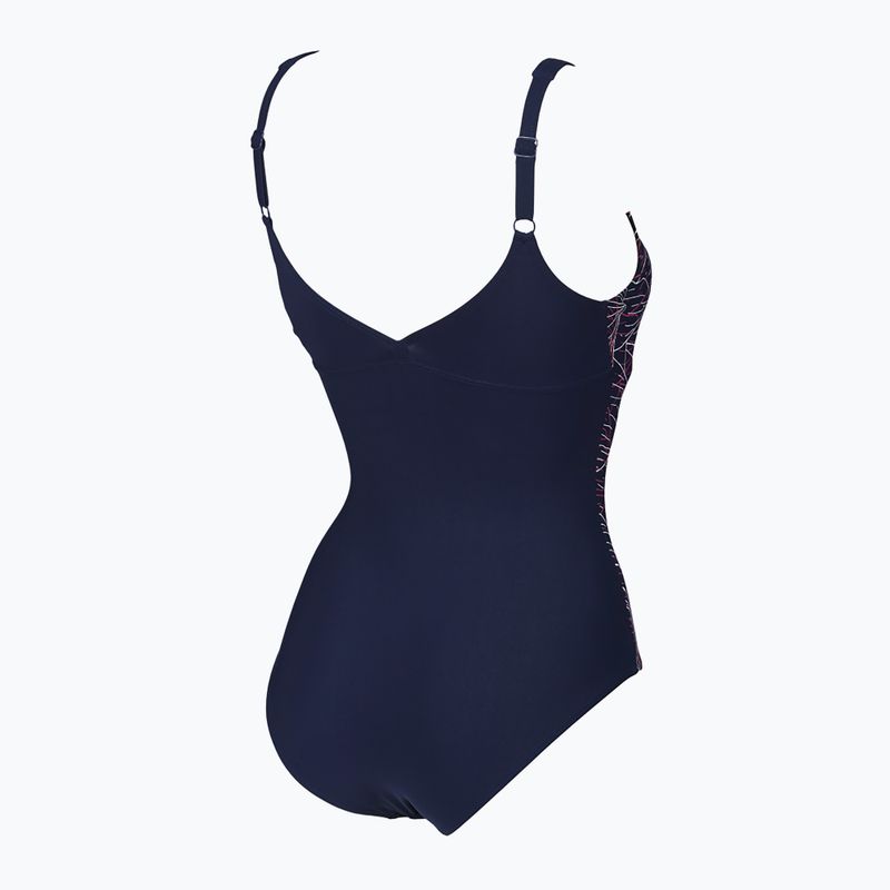 Dámske jednodielne plavky arena Amber Wing Back One Piece navy blue 126 5
