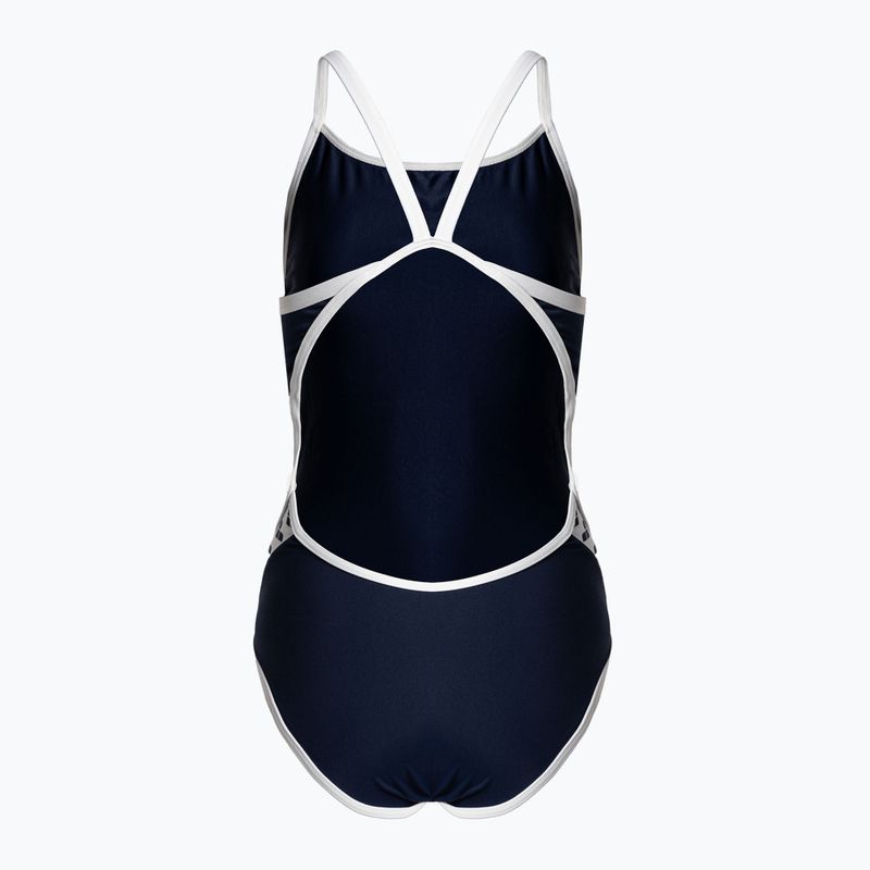 Dámske jednodielne plavky arena Team Stripe Super Fly Back One Piece navy blue 1195/71 2