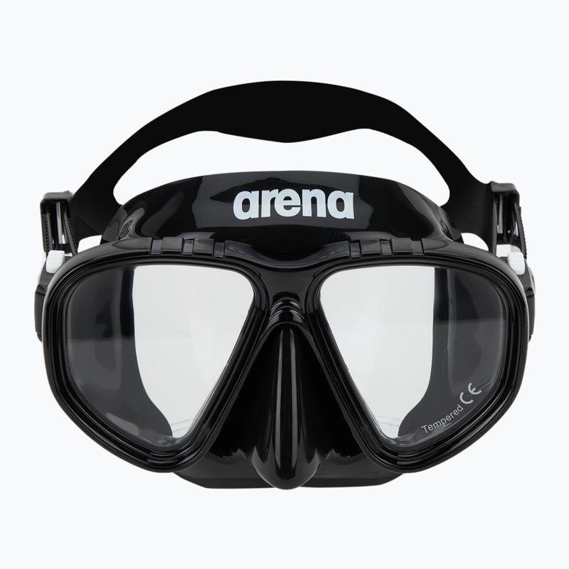 Súprava na šnorchlovanie arena Premium Snorkeling Set black/clear/black 3