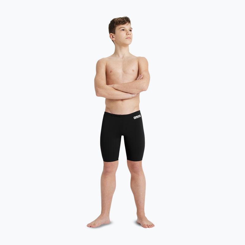 Detské plavky jammer arena Team Swim Jammer Solid black/white 6