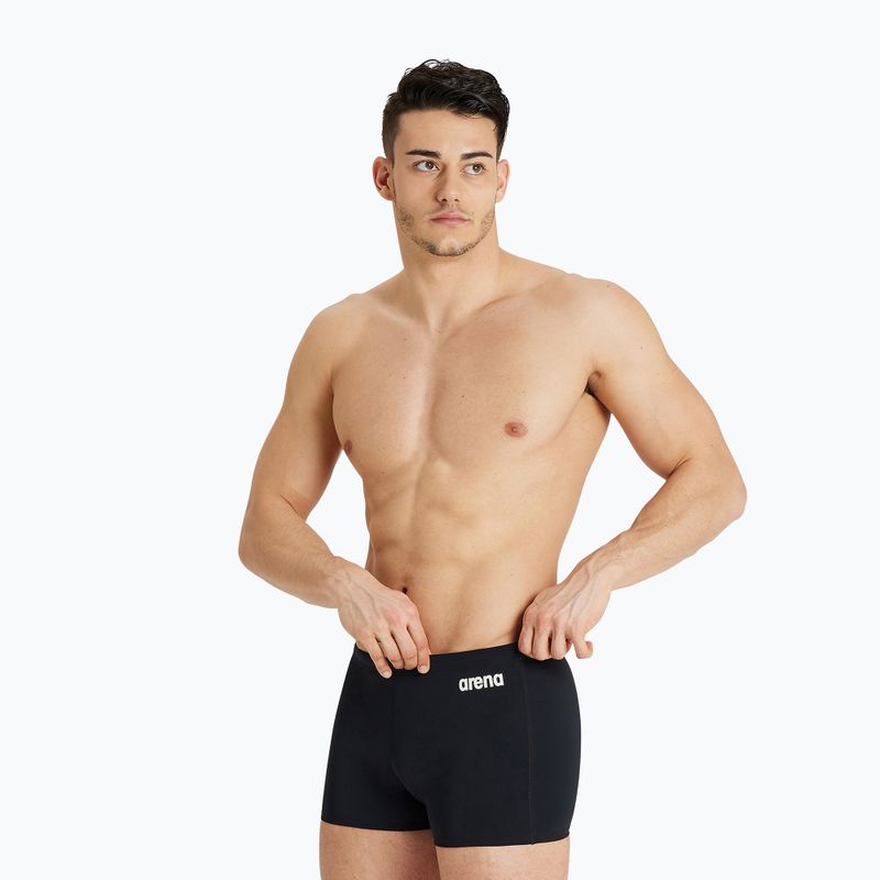Plavecké boxerky Arena Team Swim Short Solid black/white 4