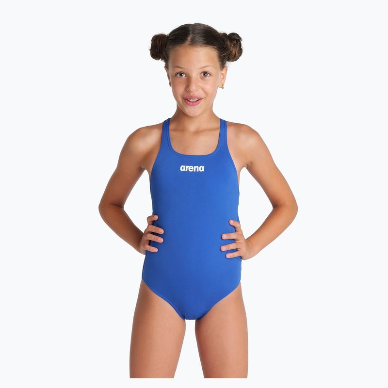 Detské jednodielne plavky arena Team Swim Pro Solid royal/white 5