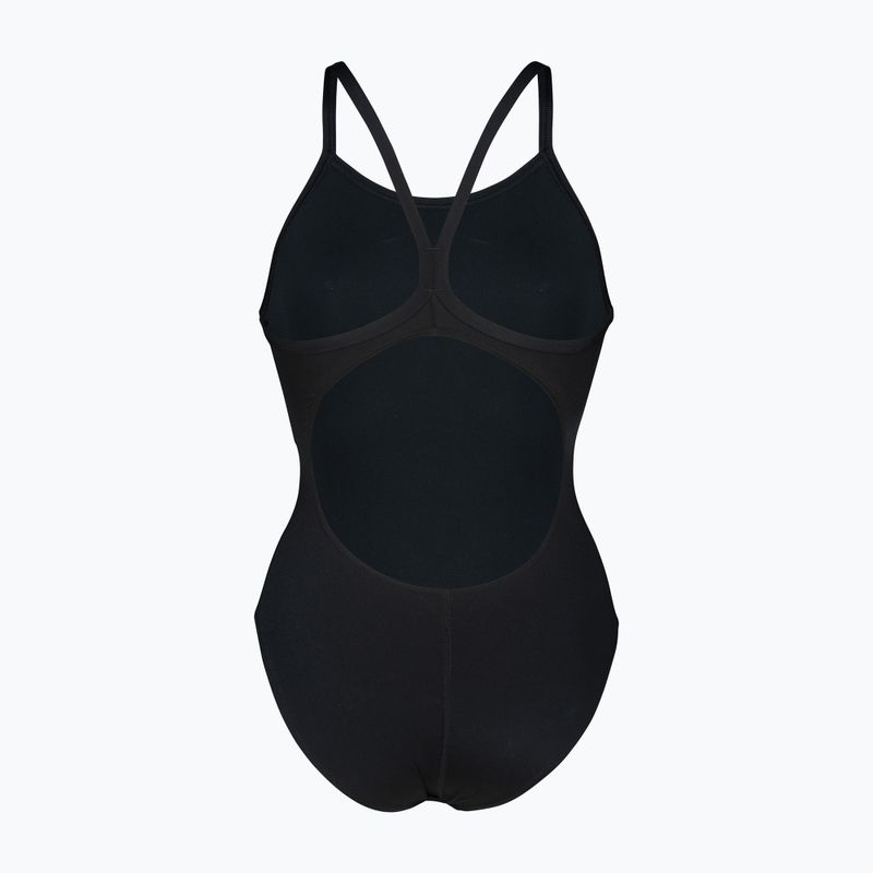 Dámske jednodielne plavky Arena Team Light Drop Solid black/white 2