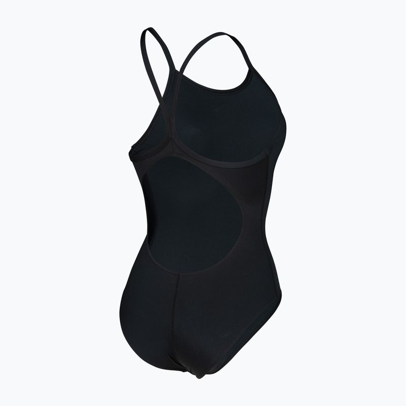 Dámske jednodielne plavky Arena Team Light Drop Solid black/white 4