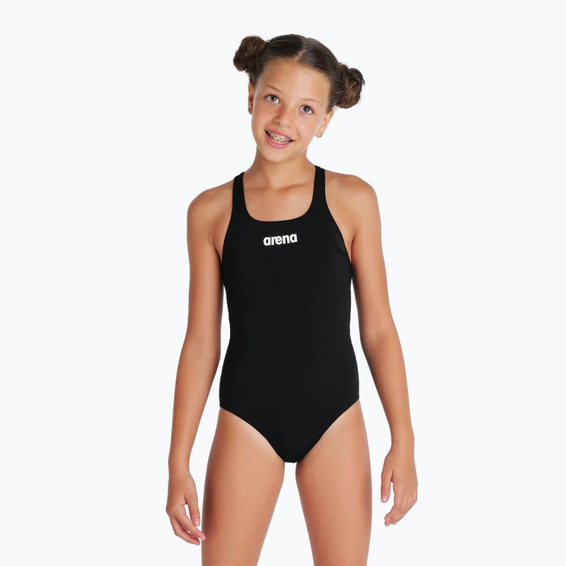 Detský jednocdielny plavkový kostým arena Team Swim Pro Solid black/white 5