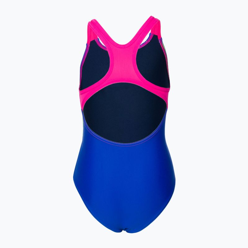 Detské jednodielne plavky Arena Pro Back Placement modro-zelené 588 2