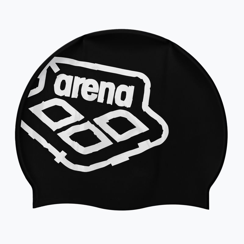 Plavecká čiapka arena Icons Team Stripe čierna 1463