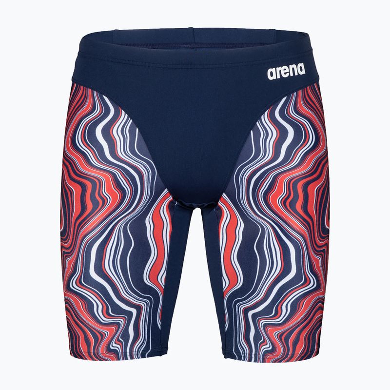Pánske plavky arena Swim Jammer Marbled tmavomodré 5785/74 4