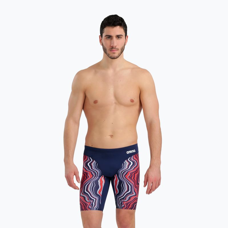 Pánske plavky arena Swim Jammer Marbled tmavomodré 5785/74 6