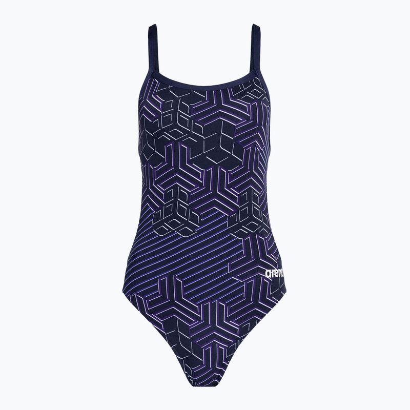 Dámske jednodielne plavky arena Kikko Pro Challenge Back navy/navy multi