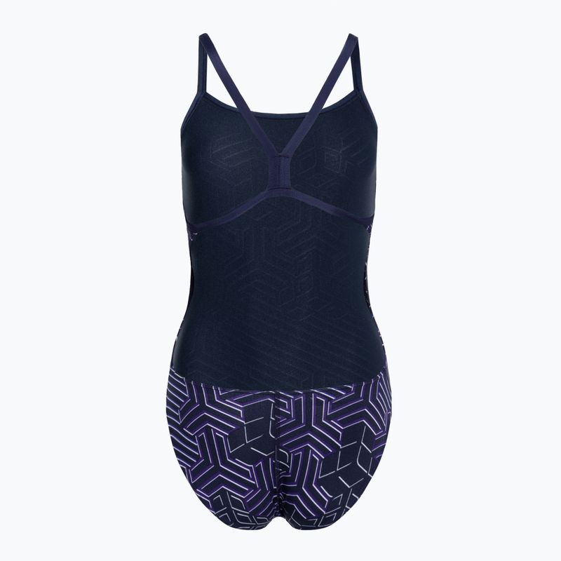 Dámske jednodielne plavky arena Kikko Pro Challenge Back navy/navy multi 2