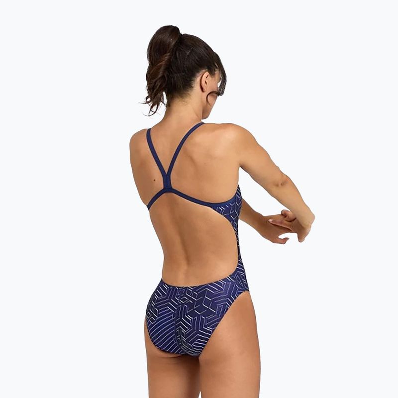 Dámske jednodielne plavky arena Kikko Pro Challenge Back navy/navy multi 6