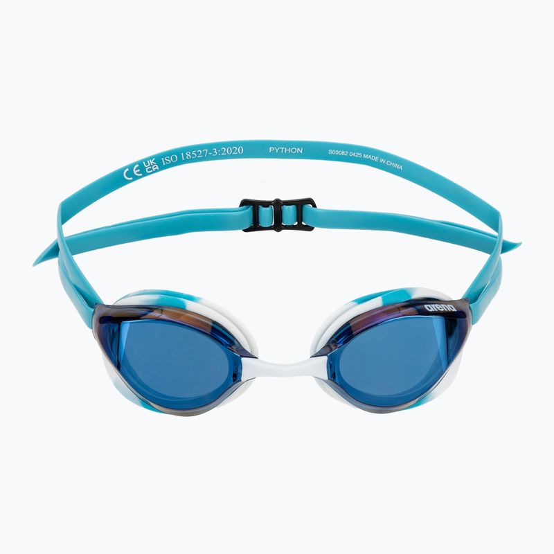 Plavecké okuliare arena Python Mirror blue mirror/white/sky 2