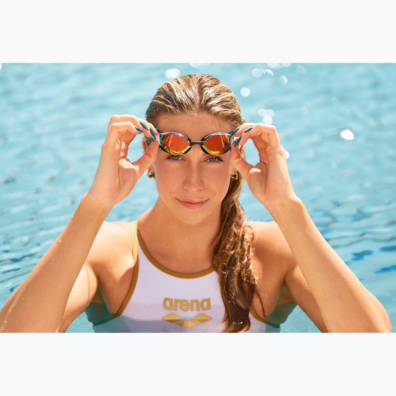 Dámske jednodielne plavky Arena One Biglogo One Piece white/gold 14