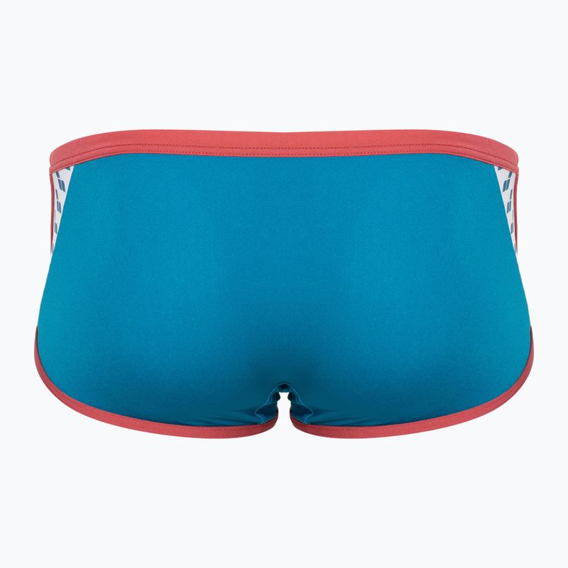 Pánske boxerky arena Icons Swim Low Waist Short Solid blue cosmo/astro red 2