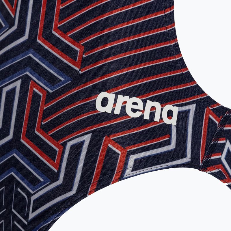 Dámske jednodielne plavky arena Kikko Pro Swimsuit Challenge Back navy/team redwhiteblue 3