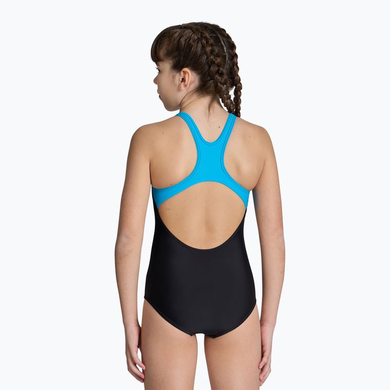 Detské jednodielne plavky arena Multi Pixels New Swim Pro Back black/turquoise 4