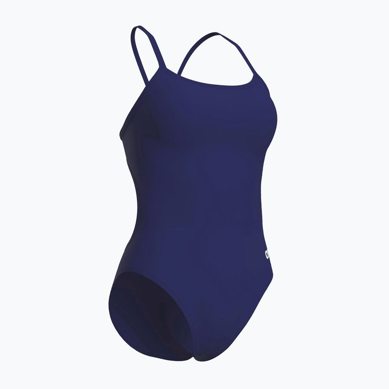Dámske jednodielne plavky arena Lace Back Solid navy/white 3