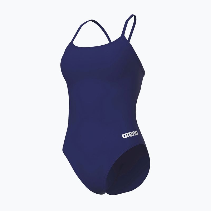Dámske jednodielne plavky arena Lace Back Solid navy/white 4