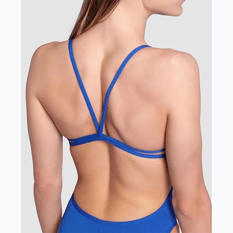 Dámske jednodielne plavky arena Lace Back Solid royal/white 8