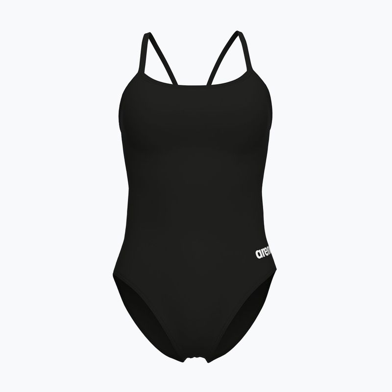 Dámske jednodielne plavky arena Lace Back Solid black/white