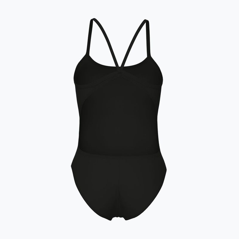 Dámske jednodielne plavky arena Lace Back Solid black/white 2